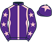 Purple, pink seams, pink stars on sleeves, pink star on cap}
