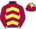Maroon and yellow chevrons, maroon sleeves, yellow cuffs, yellow star on cap}