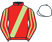 Red, light green sash, striped sleeves, white cap}
