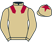 Beige, maroon epaulets and star on cap}