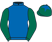 Silk colours for PLAN OF ATTACK (IRE), trained by Henry de Bromhead, Ireland and owned by Mr A. Halsall