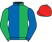 Silk colours for GLAMORGAN DUKE (IRE), trained by Paul John Gilligan, Ireland and owned by Natalie Gilligan