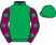 Green, purple sleeves, green stars, green cap}