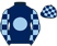 Dark blue, light blue disc, check sleeves and cap