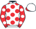 White, red spots and sleeves, white spots and cap, red peak}