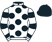 White, black spots, hooped sleeves, black cap}