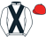 White, black cross belts, red cap}