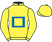 Yellow, royal blue hollow box