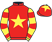 Red, yellow star, yellow and red hooped sleeves, red cap, yellow star}
