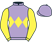 Mauve, yellow triple diamond and sleeves}