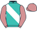 Aquamarine, white sash, vieux rose sleeves and cap}