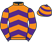 Silk colours for LORD SCHNITZEL (IRE), trained by Declan Queally, Ireland and owned by Mr Klaus Koentopp