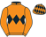 Orange, black triple diamond and diamonds on cap}