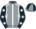 Grey, white seams, black sleeves, white stars, grey and black quartered cap}