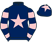 Dark blue, pink star, hooped sleeves and star on cap}