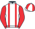 White, red braces and sleeves, quartered cap}
