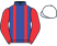 Blue, red braces and sleeves, white cap}