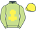 Light green, yellow cross of lorraine, yellow cap}