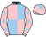 Silk colours for TWEED SKIRT, trained by Nicky Henderson and owned by Just Four Men with Rose Tinted Glasses