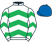 Silk colours for QUEENS BROOK (IRE), trained by Gordon Elliott, Ireland and owned by Bective Stud