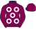 Purple, white rings, purple sleeves and cap}