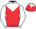 Red, white 'v' bib and sleeves, red cap, white star.}