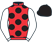 Red, black spots, white sleeves, black cap}
