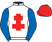 White, red cross of lorraine, royal blue sleeves, red cap}