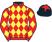 Red & yellow diamonds, black cap, red star}