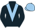 Black, light blue chevron, light blue cap}