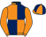 Orange and dark blue (quartered), orange sleeves}