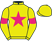 Yellow, shocking pink star and armbands, yellow cap}