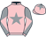 Pink, grey star, diabolo on sleeves and star on cap}
