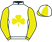 White, yellow shamrock and sleeves, yellow and white quartered cap}