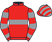 Red, grey hoop, hooped sleeves, striped cap}