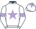White, mauve star, armlets and star on cap}