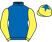 Royal blue, yellow sleeves, yellow cap, royal blue star}