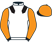 White, black epaulettes, orange sleeves, black cuffs, orange cap, black peak}
