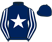 Dark blue, white star, striped sleeves}