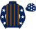 Dark blue and brown stripes, dark blue sleeves, white stars and cap}