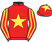 Red, yellow star, striped sleeves, yellow star on cap}