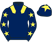 Dark blue, yellow epaulets, dark blue sleeves, yellow stars, dark blue cap, yellow star}