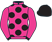 Pink, black spots, pink sleeves, black cuffs and cap}