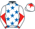 White, royal blue stars, red sleeves, white diabolo, white cap, red star}
