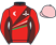 Red, shaded underarm panel, pink cap}