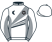 White, grey shaded underarm panel, white cap}