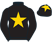 Black, gold star, black sleeves and cap, gold star}