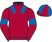 Maroon, royal blue epaulettes, royal blue armlet, quartered cap}