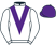 White, purple chevron, purple cap}