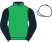 Emerald green, black sleeves, white cap}